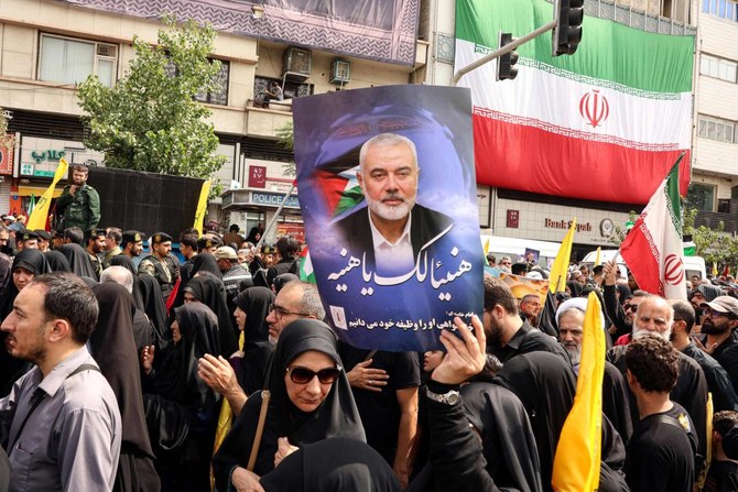 Iran held funeral processions with calls for revenge after the killing in Tehran of Hamas political chief Ismail Haniyeh in a strike blamed on Israel. (File/AFP)