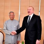 Chief Adviser Professor Muhammad Yunus on Thursday met Azerbaijan President Ilham Aliyev at the COP29 climate conference venue and discussed issues of mutual interest.