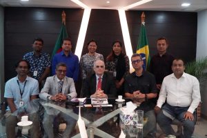 Photo session after the exchange of views with the South Asian Climate Change Journalists Forum, Bangladesh Chapter, on the global climate conference COP-30 at the Brazilian Embassy in Dhaka on Tuesday morning. Photo: Asian Diplomacy.